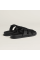 Sandaly skorzane Hermes Chypre Noir, meskie