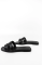 Sandaly skorzane Hermes Oran Noir