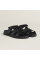 Sandaly skorzane Hermes Chypre Noir, damskie